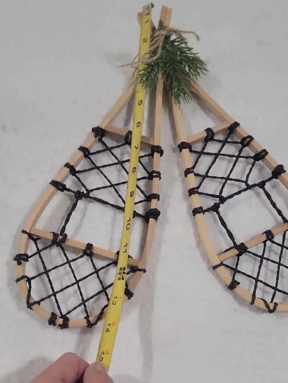 Rustic Black and Natural Snowshoe Wall Accent Winter Holiday